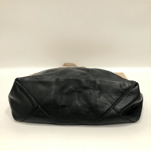 CELINE Lambskin Vertical Bi-Cabas Beige Black tote bag - Picture 5 of 14